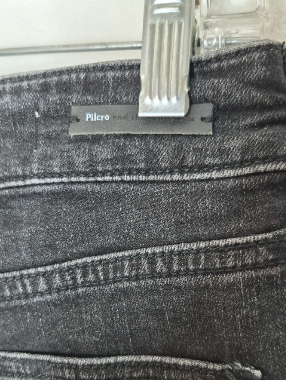 Pilcro and the Letterpress High-Rise Flare Black Jeans Size 26 - Picture 9 of 10